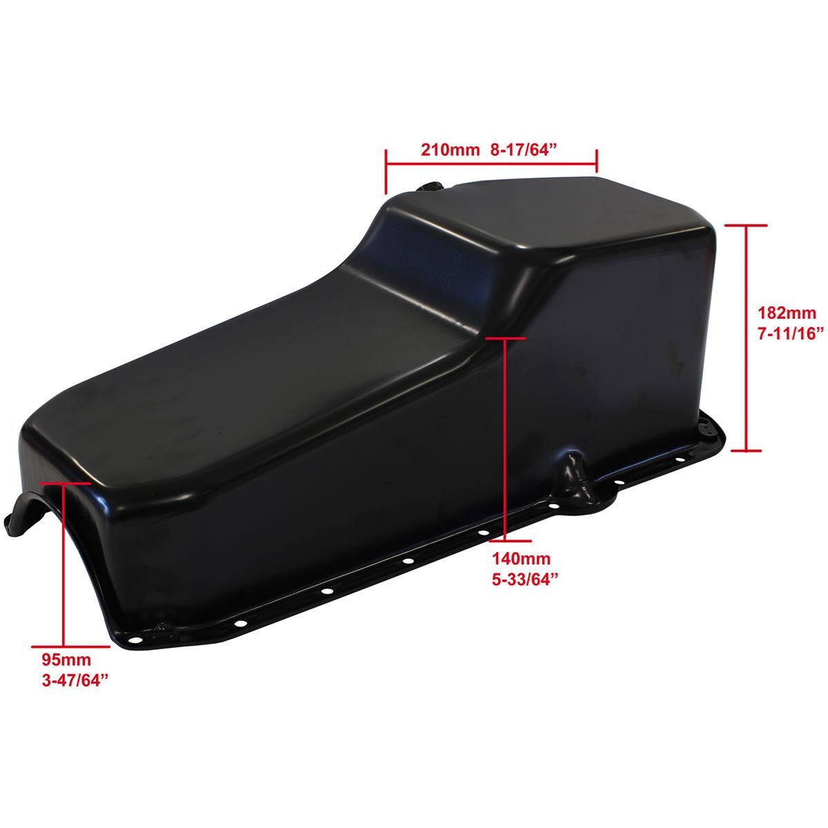 STEEL STOCK OIL PAN SBC BLACK, , scaau_hi-res