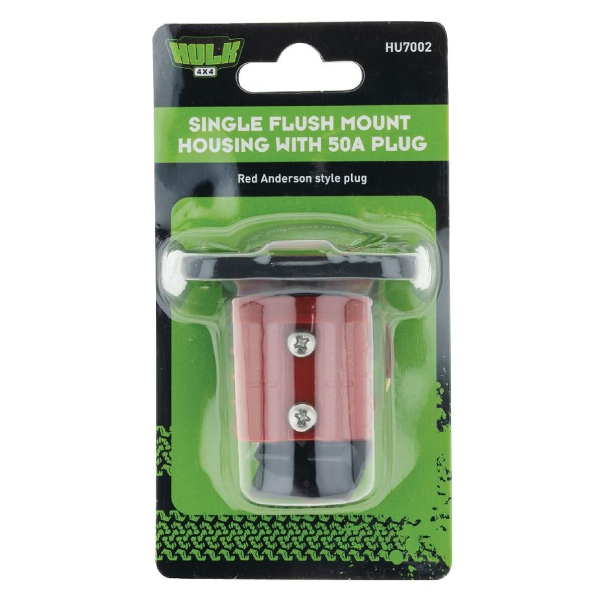 SINGLE FLUSH MOUNT HOUSING 50A ANDO STYLE PLUG RED, , scaau_hi-res