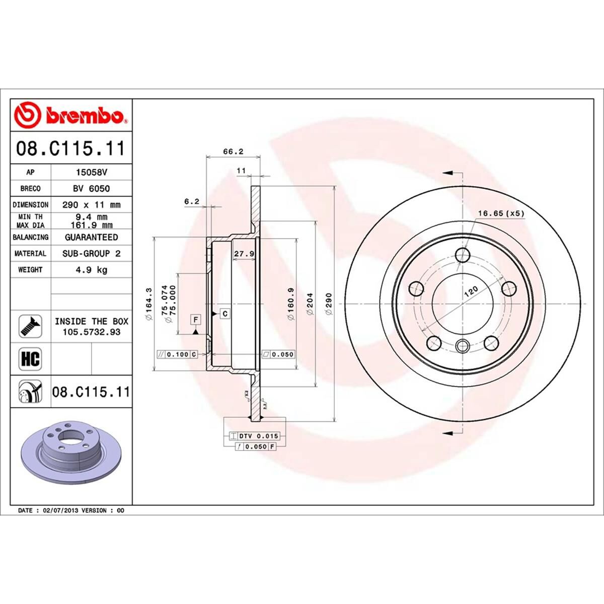 BREMBO DISC ROTOR, , scaau_hi-res