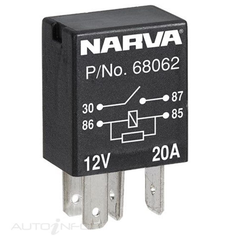 Narva Normally Open Micro Relay 20A, 12V Supercheap Auto