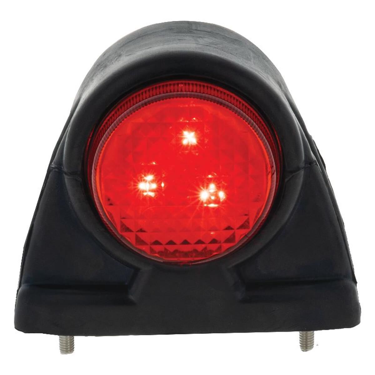 RED/AMBER LED SIDE MARKER LAMP12/24V 3 LEDs RUBBER HSNG 40cm 101 x 82 x 66mm, , scaau_hi-res