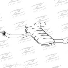 HYUNDAI TUCSON 2.7L 4WD 04-09 REAR MUFFLER DUAL OUTLET WITH TIPS, , scaau_hi-res