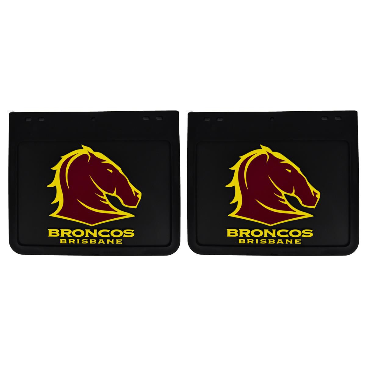 250MM DROP X 300MM WIDTH BLACK MONO MUDFLAP  - BRONCOS, , scaau_hi-res