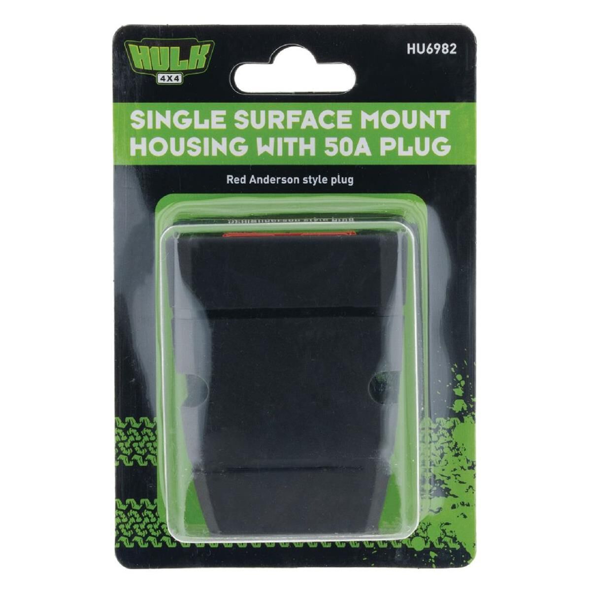 SINGLE SURFACE MOUNT HOUSING 50amp ANDO STYLE PLUG RED, , scaau_hi-res