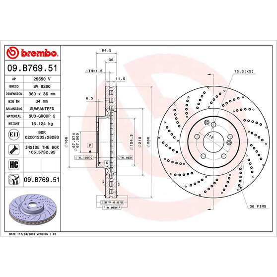 BREMBO DISC ROTOR, , scaau_hi-res