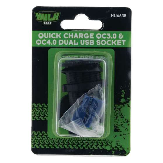 DUAL USB SOCKET PORT 1: QC3 18w, PORT 2: TYPE C QC4 36w NON LED, , scaau_hi-res