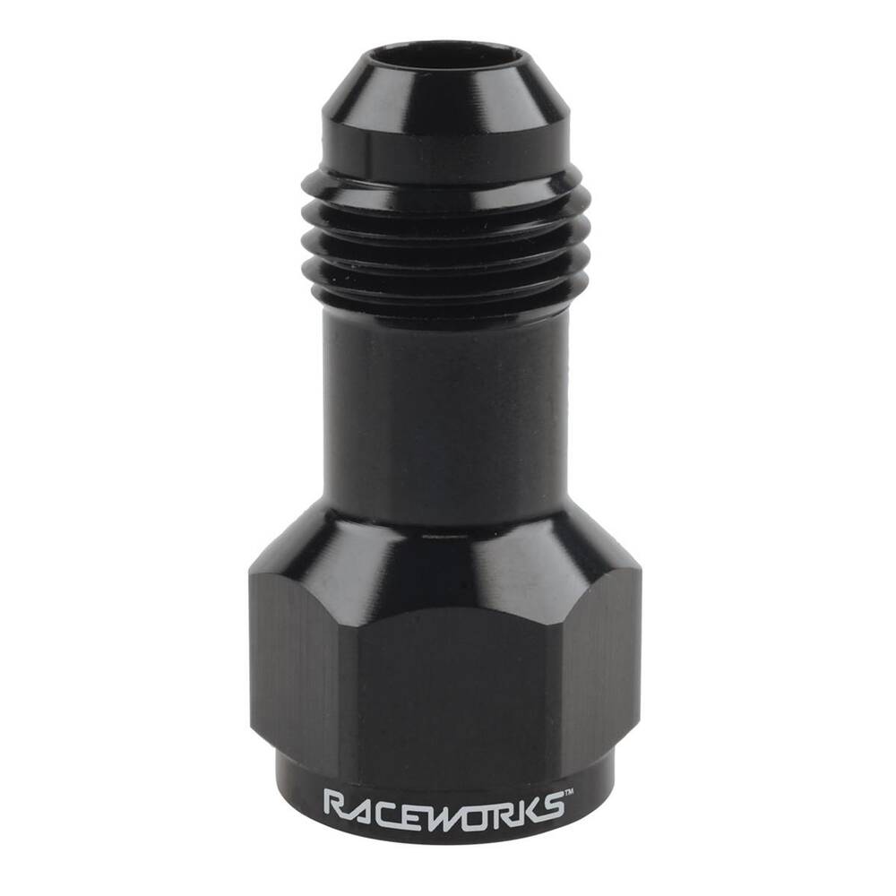 Raceworks AN3 Female To 3/16" Barb Fitting - Black Aluminum -3AN Hose Adapter (RWF-411-03BK)