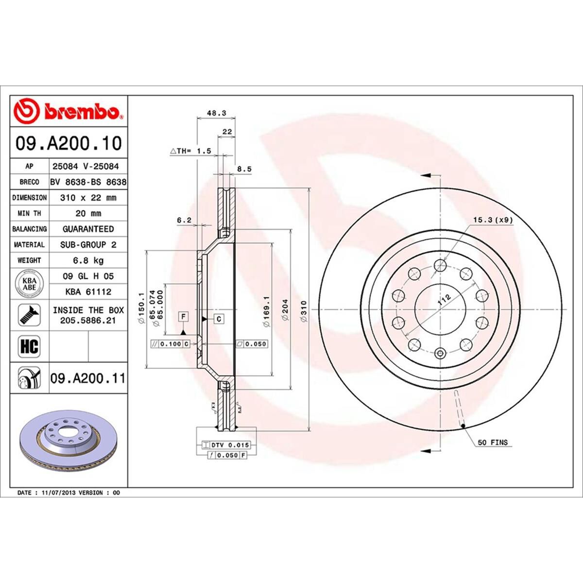 BREMBO DISC ROTOR, , scaau_hi-res
