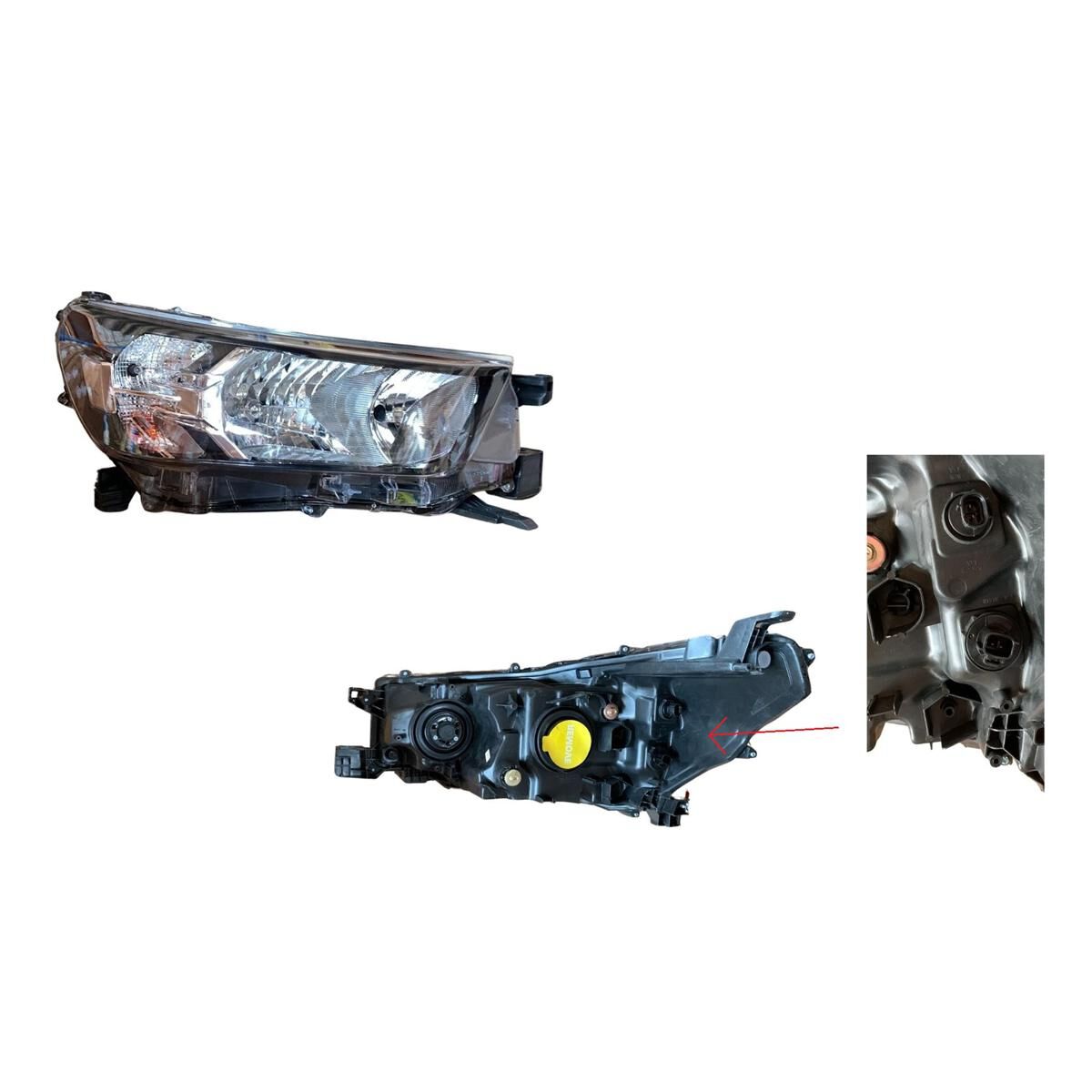 HILUX (4WD) 5/20- HEADLIGHT (HALOGEN ,H11/HB3) (MANUAL) (SR , SR HI-RIDER ,WORKMATE) (R), , scaau_hi-res