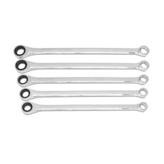 WRENCH SET DOUBLE BOX RATCHETING XL TRAY MET 5PC, , scaau_hi-res