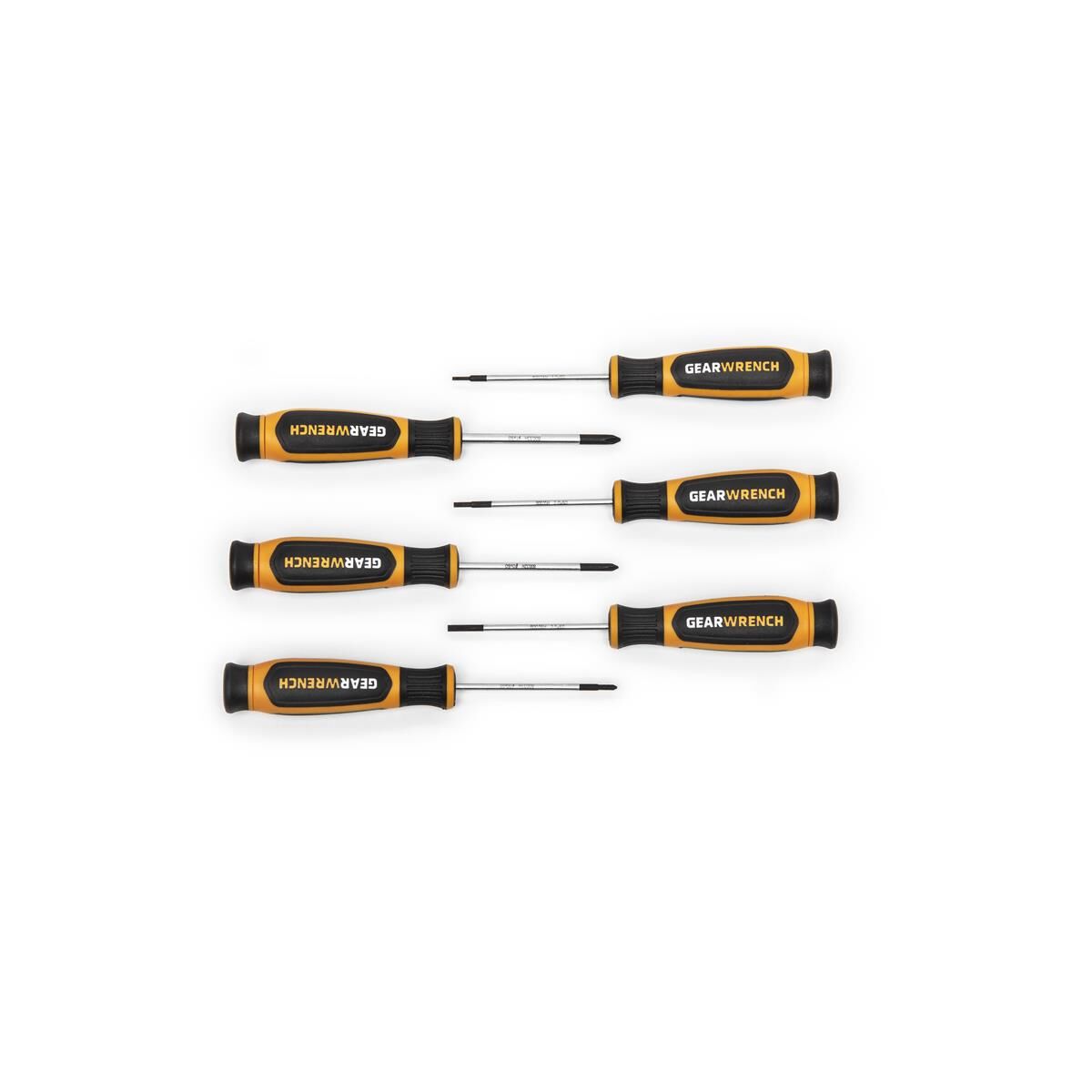 6 PIECE PHILLIPS&reg;/SLOTTED MINI DUAL MATERIAL SCREWDRIVER SET, , scaau_hi-res