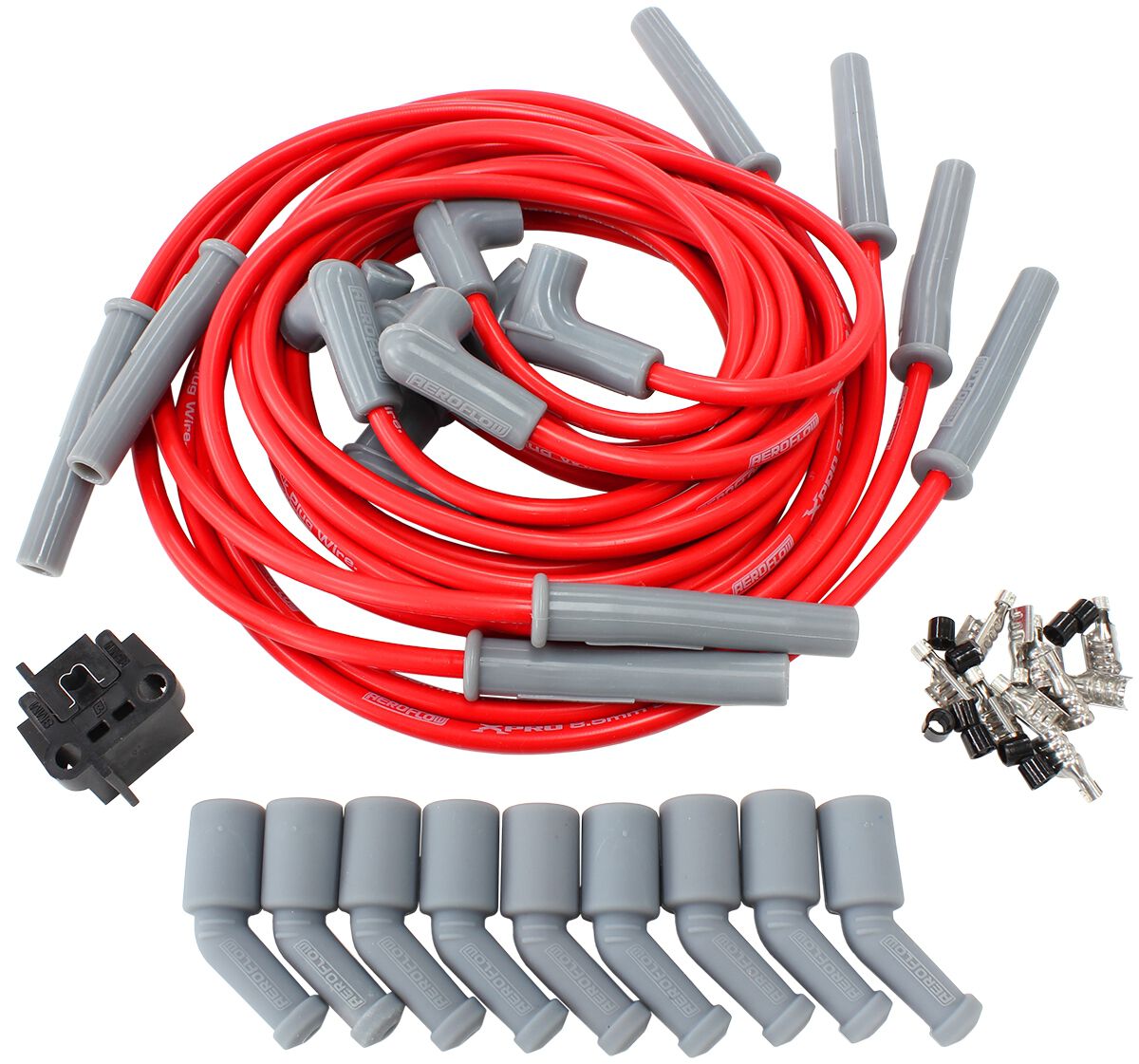 LS1 LS2 LS3 LS6 LS7 UNIVERSAL RED SPARK PLUG LEAD SET, , scaau_hi-res