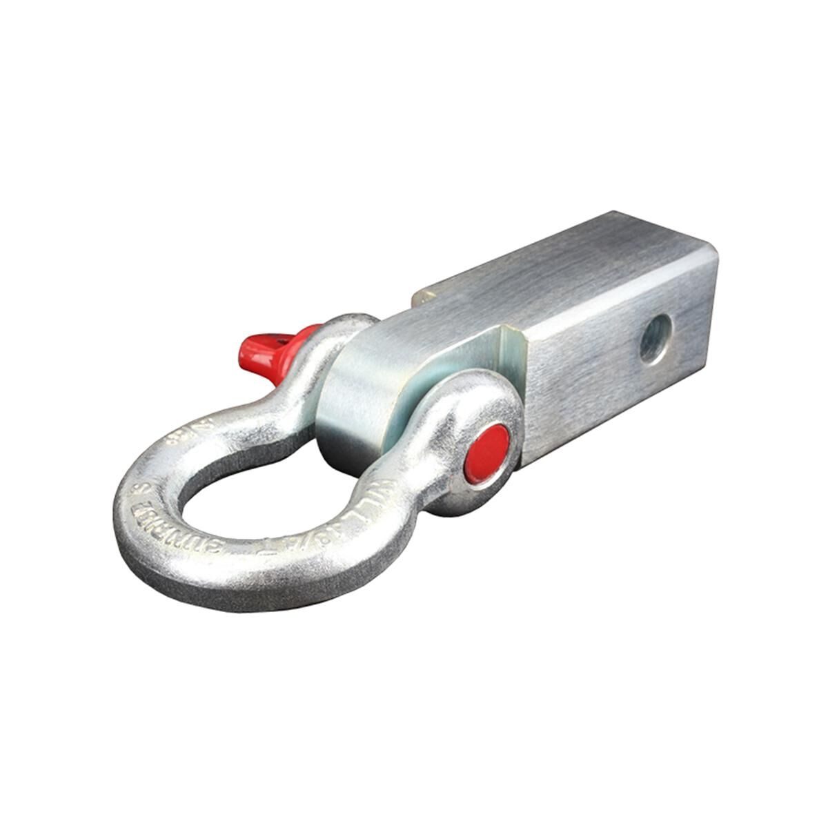 Sunrise Square Towbar Recovery Hitch Zinc with Rated D-Shackle, , scaau_hi-res