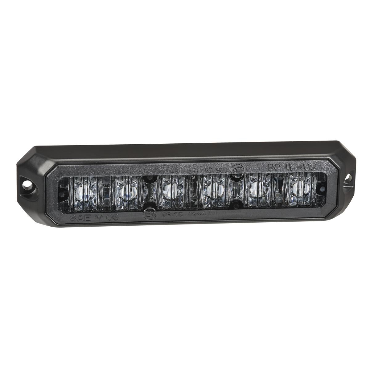 Narva 12-24V Low Profile LED Warning Light (Amber, Smoked) - 6 x 1W LEDs, Multi-Flash, , scaau_hi-res