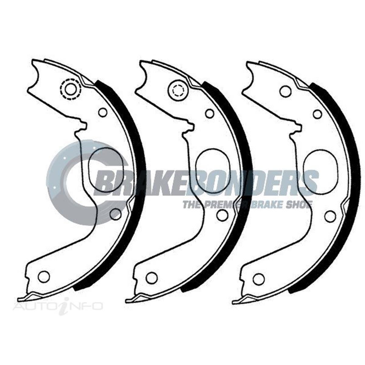 Brake Shoes - Mitsubishi Parking Brake 197mm, , scaau_hi-res