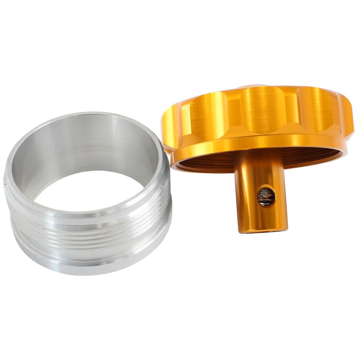 2" ALUM WELD BUNG AND CAP GOLD WITH ROLL OVER VALVE, , scaau_hi-res