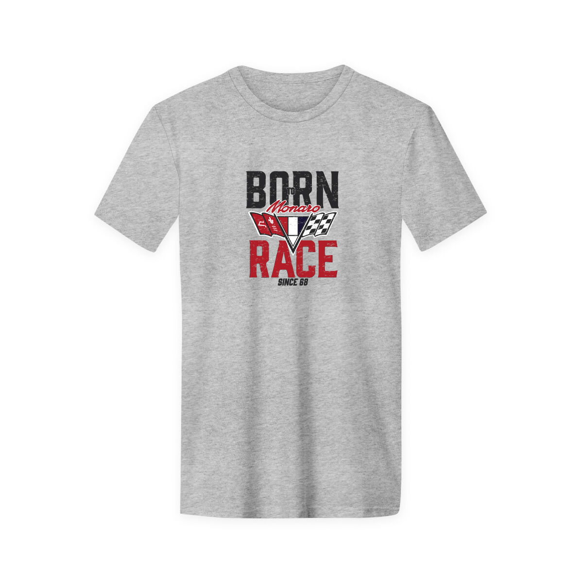 ADULT COTTON T-SHIRT-GREY MARLE [MONARO BORN RACE] [S], , scaau_hi-res