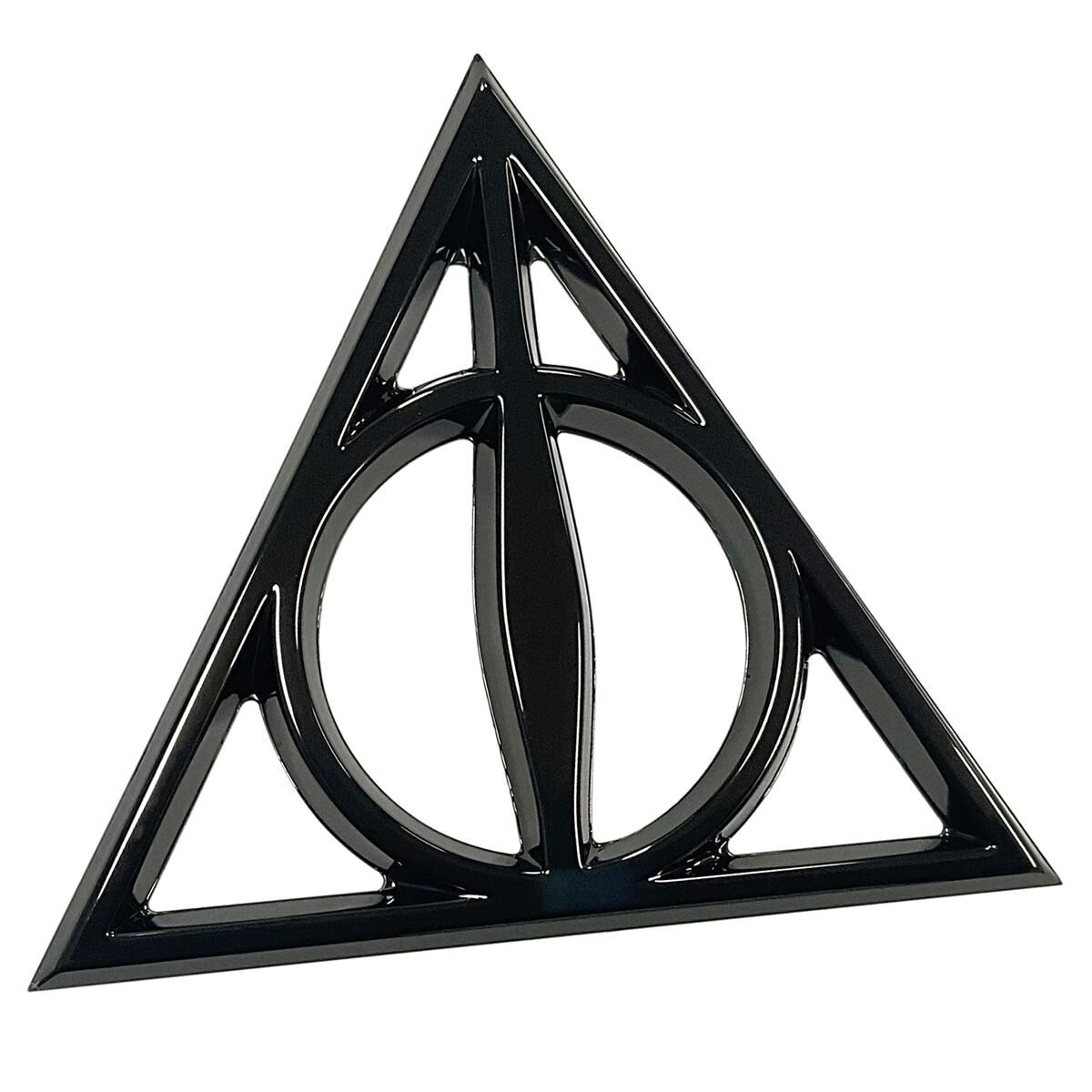 HARRY POTTER DEATHLY HALLOWS 3D CAR EMBLEM (BLACK CHROME), , scaau_hi-res