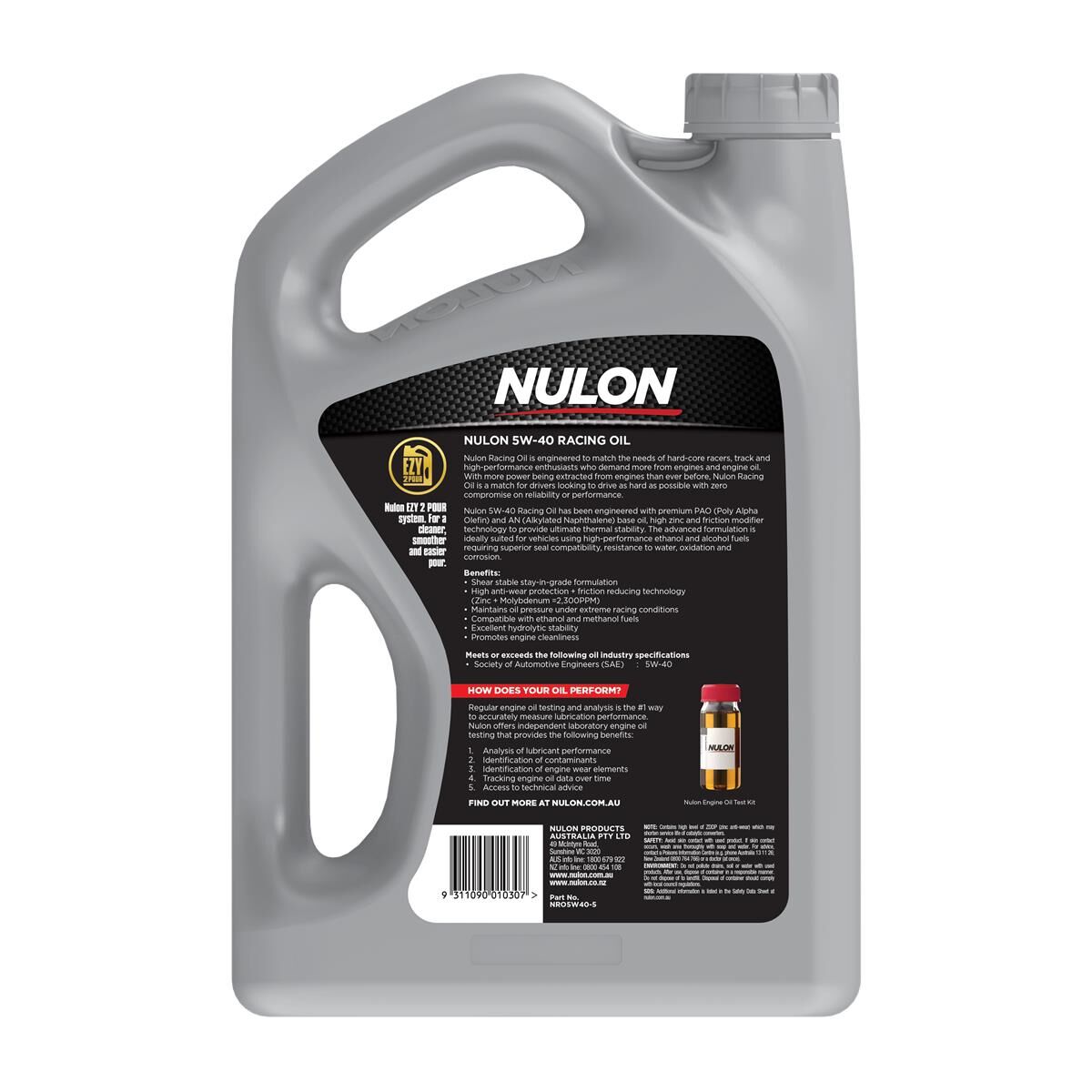 5L NULON RACING OIL 5W-40, , scaau_hi-res