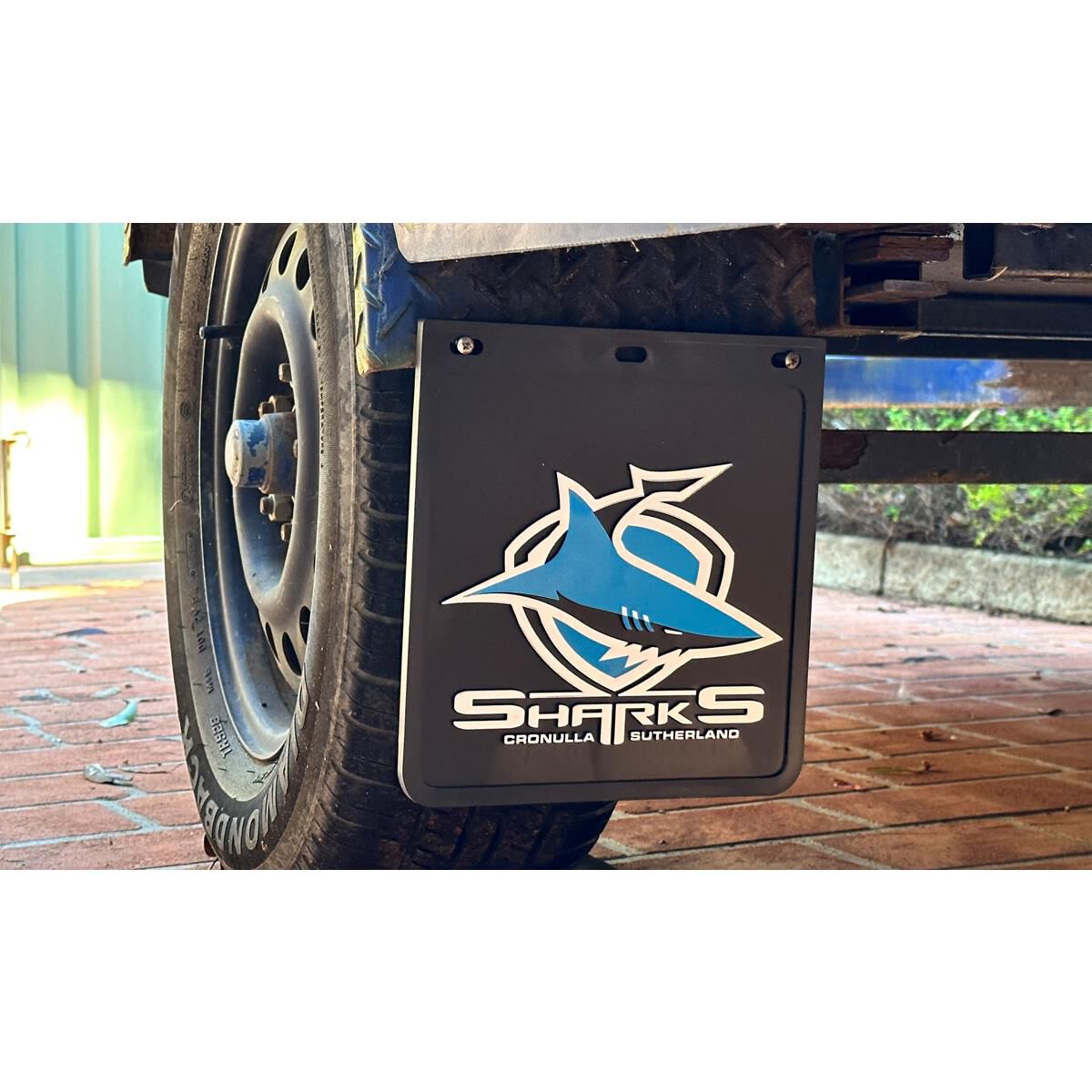 280MM DROP X 300MM WIDTH BLACK MONO MUDFLAP  - CRONULLA, , scaau_hi-res
