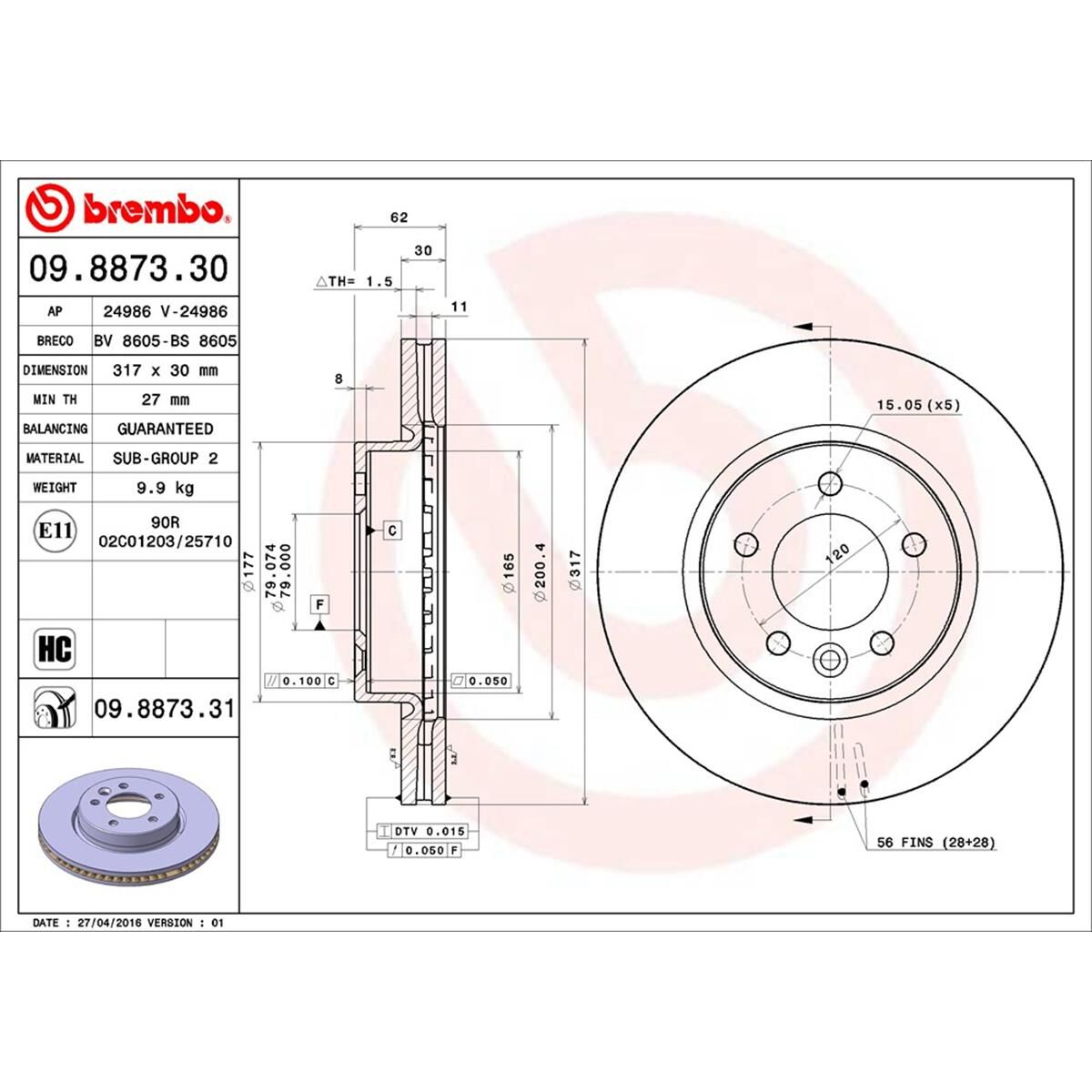 BREMBO DISC ROTOR, , scaau_hi-res
