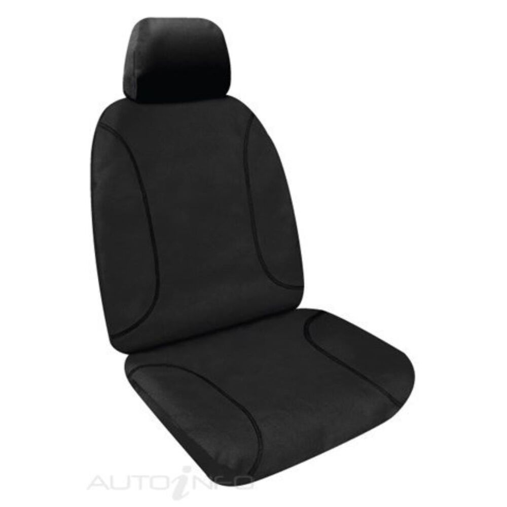 Tradies Canvas Ready Made Seat Covers Rear, Black, Suits Ranger/BT50