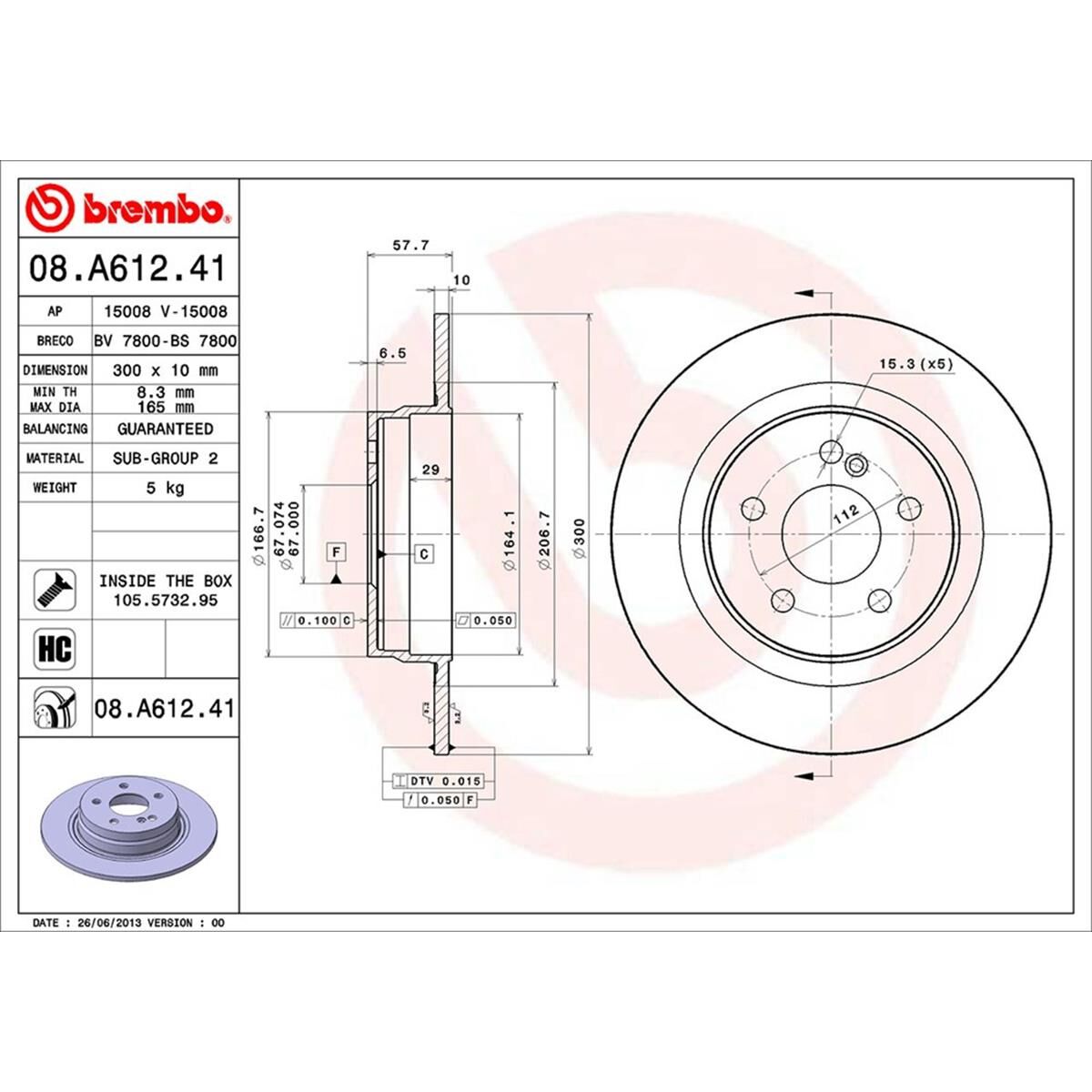 BREMBO DISC ROTOR, , scaau_hi-res