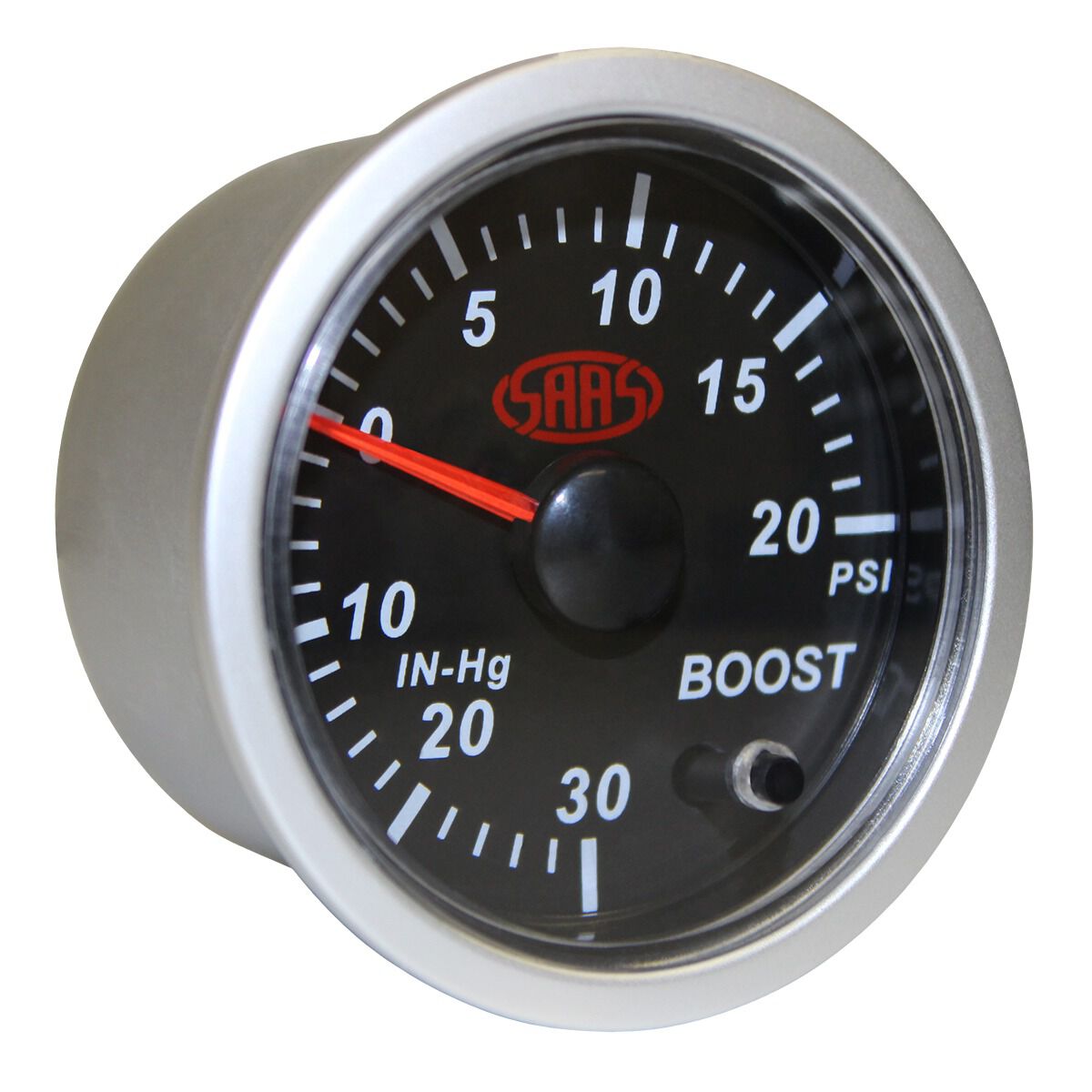 SAAS BOOST GAUGE 30INHG-20PSI 52MM BLACK STREET SERIES, , scaau_hi-res