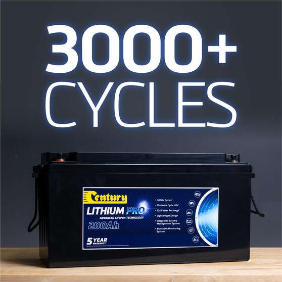 CENTURY DEEP CYCLE LITHIUM BATTERY 200AH C12-200XLI, , scaau_hi-res