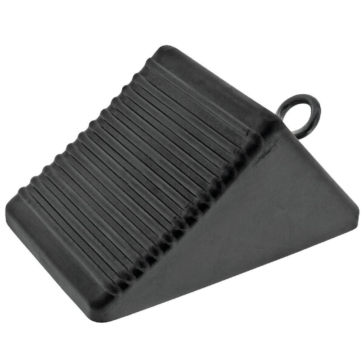 RUBBER WHEEL CHOCK WITH RING 204L x 127W x 104H 1.54kg, , scaau_hi-res