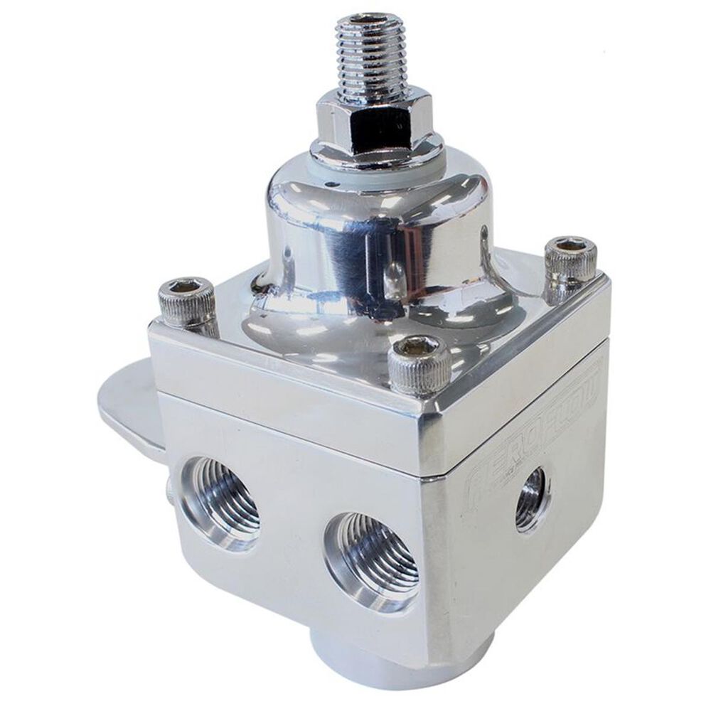 Aeroflow Billet 4 Port Carburettor Fuel Pressure Regulator Polished