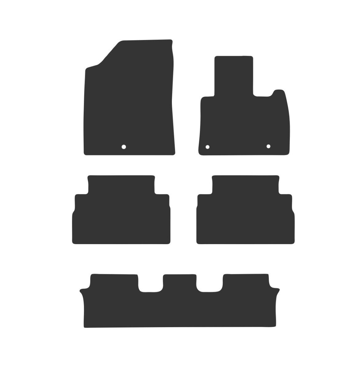 EXECUTIVE RUBBER CAR MATS FOR HYUNDAI SANTA FE HYBRID (4TH GEN FACELIFT 7 SEAT) 2020-2024, , scaau_hi-res