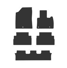 EXECUTIVE RUBBER CAR MATS FOR HYUNDAI SANTA FE HYBRID (4TH GEN FACELIFT 7 SEAT) 2020-2024, , scaau_hi-res