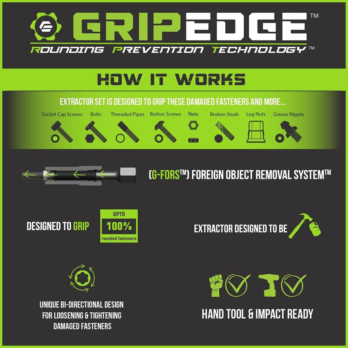 GRIPEDGE 1/2DR MET SKT EXTRACTOR SET 7PC, , scaau_hi-res