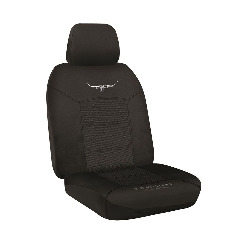 R.M Williams Jacquard Tailor Made Seat Covers Black Supercheap Auto