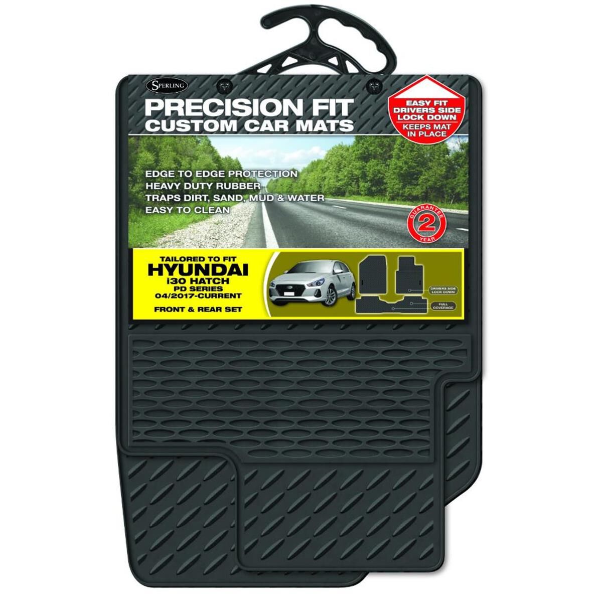 SPERLING PRECISION FIT PVC CUSTOM FLOOR MATS SUITS HYUNDAI I30 (PD) 2017-ON, , scaau_hi-res