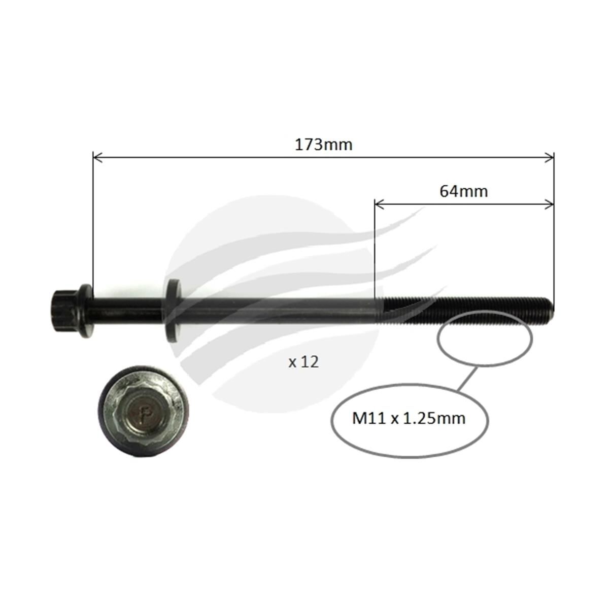 CYLINDER HEAD BOLT SET SAAB EJ205 F4 DOHC, , scaau_hi-res