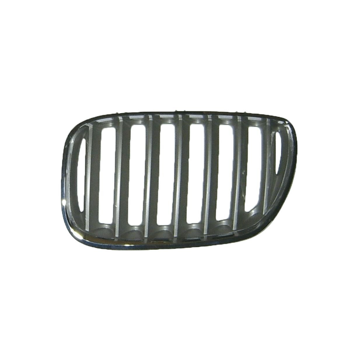 BMW X5  E53 SERIES 2  10/2003 ~ 02/2007  GRILLE  LEFT HAND SIDE  SILVER GREY AND CHROME PAINTING, , scaau_hi-res
