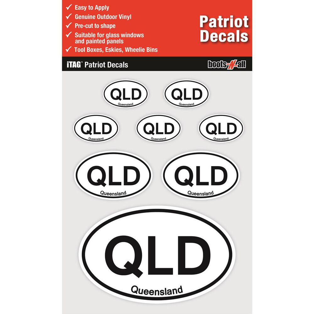 Patriot Decals Sheet Queensland Supercheap Auto