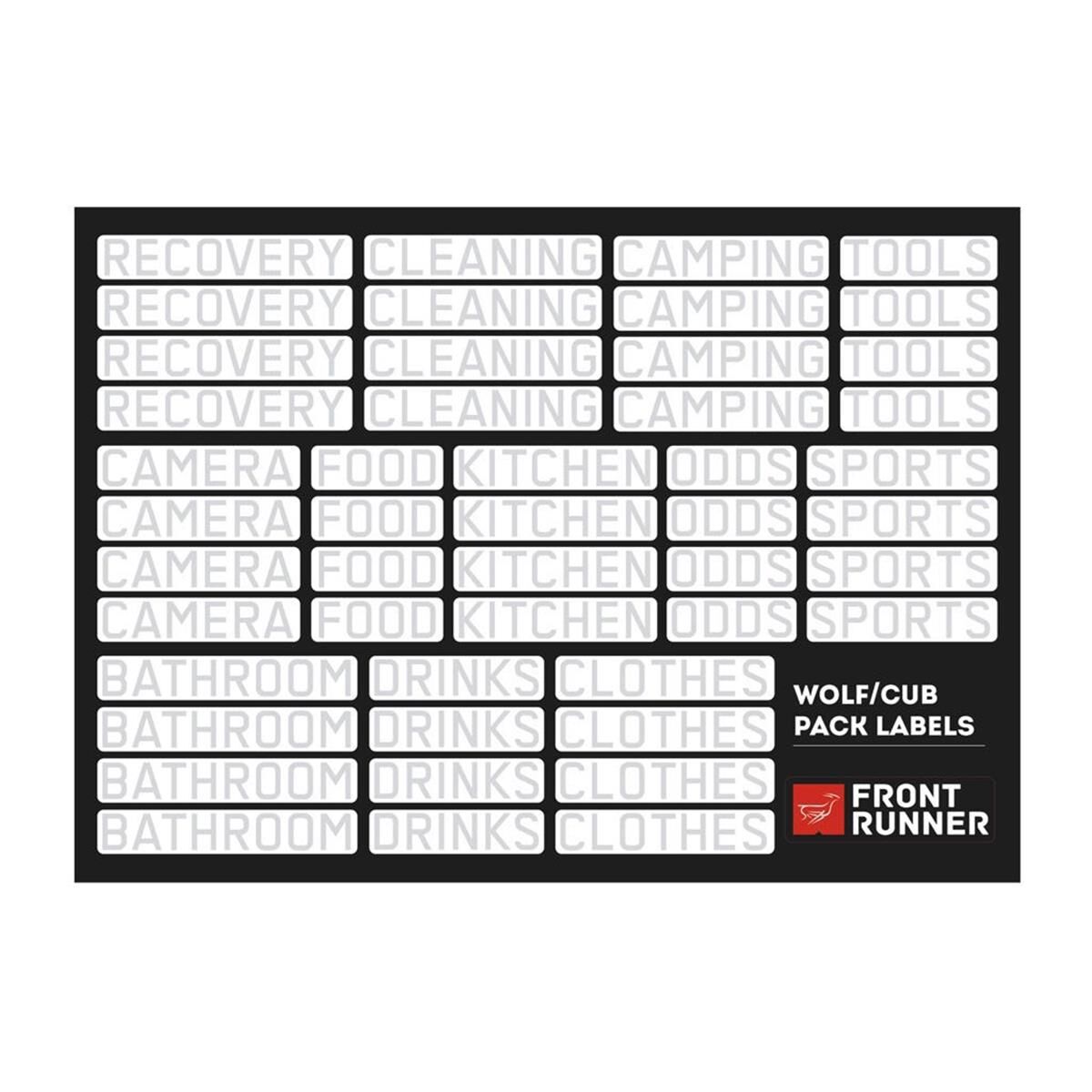 FRONT RUNNER WOLF/CUB PACK CAMPSITE ORGANIZING LABELS, , scaau_hi-res