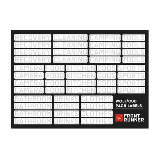 FRONT RUNNER WOLF/CUB PACK CAMPSITE ORGANIZING LABELS, , scaau_hi-res