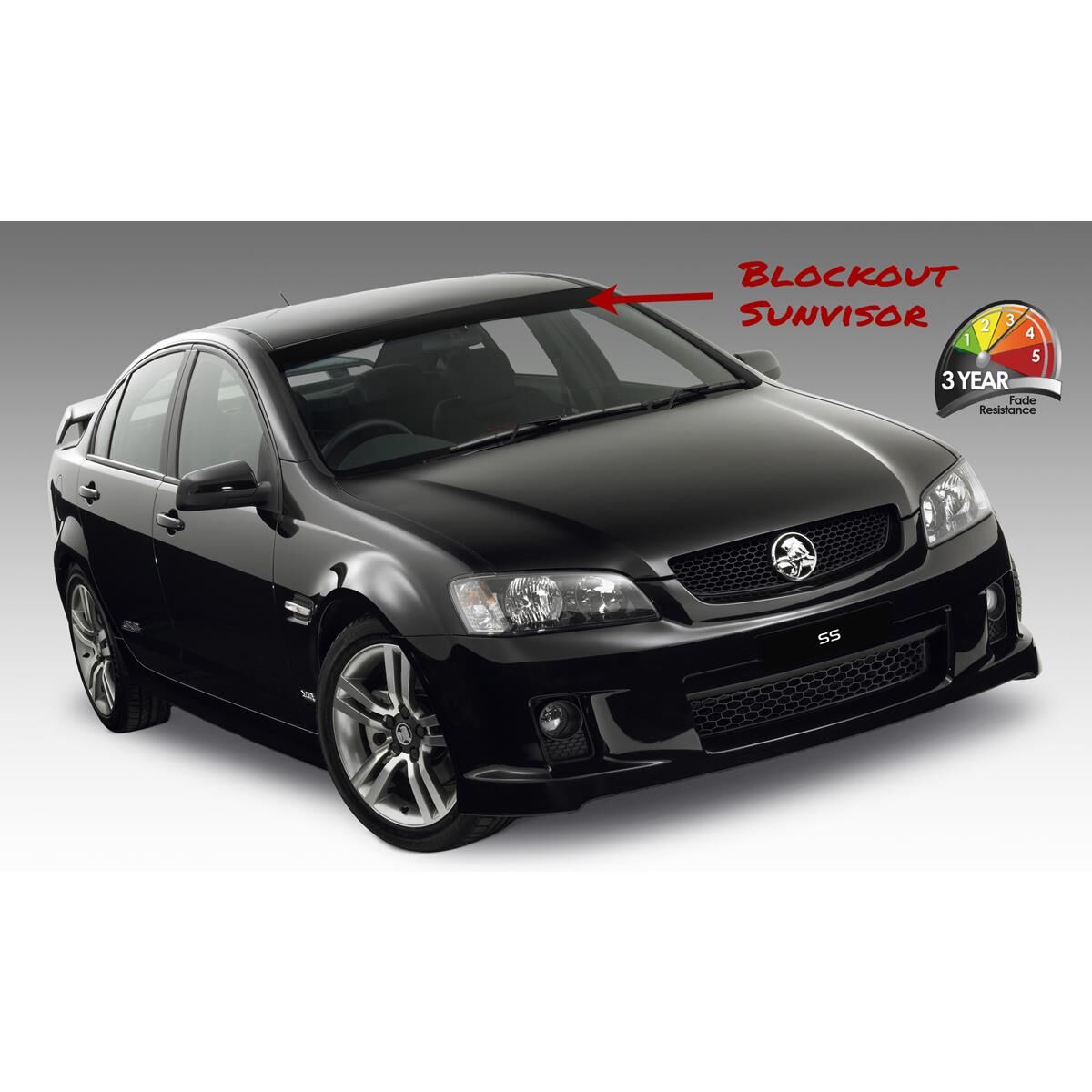 BLACK ITAG BLOCKOUT SUN VISOR, 1400MM X 150MM, , scaau_hi-res