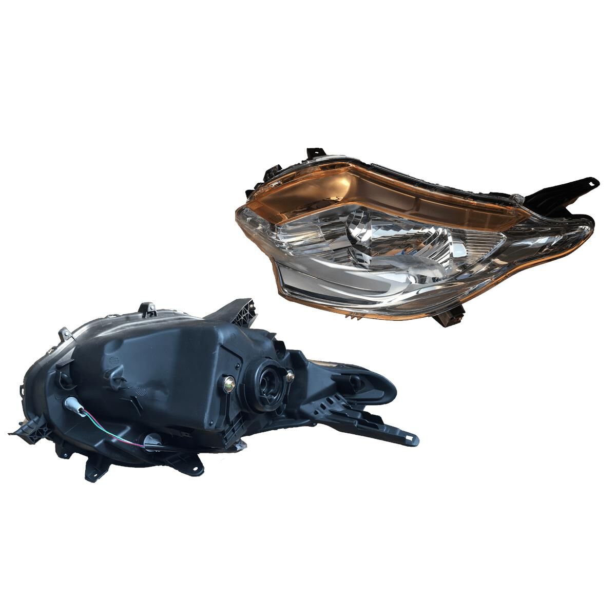 MITSUBISHI TRITON  MQ  01/2015 ~ ONWARDS  HEAD LIGHT CHROME  LEFT HAND SIDE  WITH ORANGE REFLECTOR, , scaau_hi-res