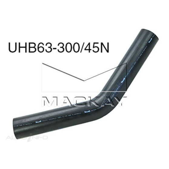 45° Universal Hose Bend - Fuel & Oil Applications - 63mm (2 ½") ID - 300mm x 300mm Arm Lengths (Nitrile Rubber), , scaau_hi-res