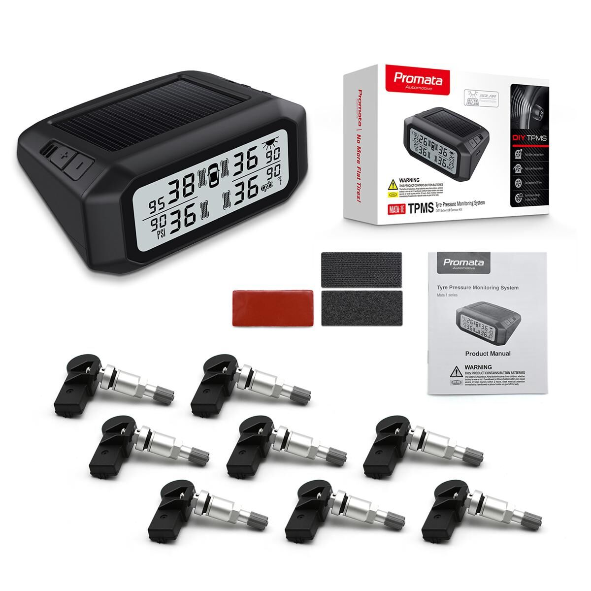 Promata Mata 1 EZsync Wireless Pairing Tyre Pressure Monitor - 8 Internal Sensors 10 Meters 10 Meters, , scaau_hi-res