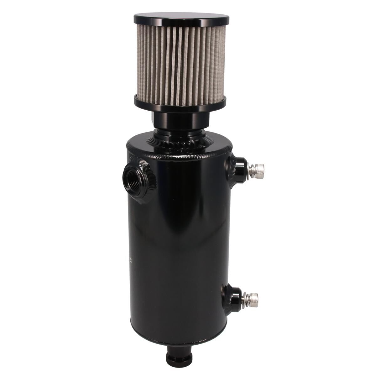 1L ROUND CATCH CAN WITH TWIN AN-8 ORB PORTS AND EXT BREATHER, , scaau_hi-res