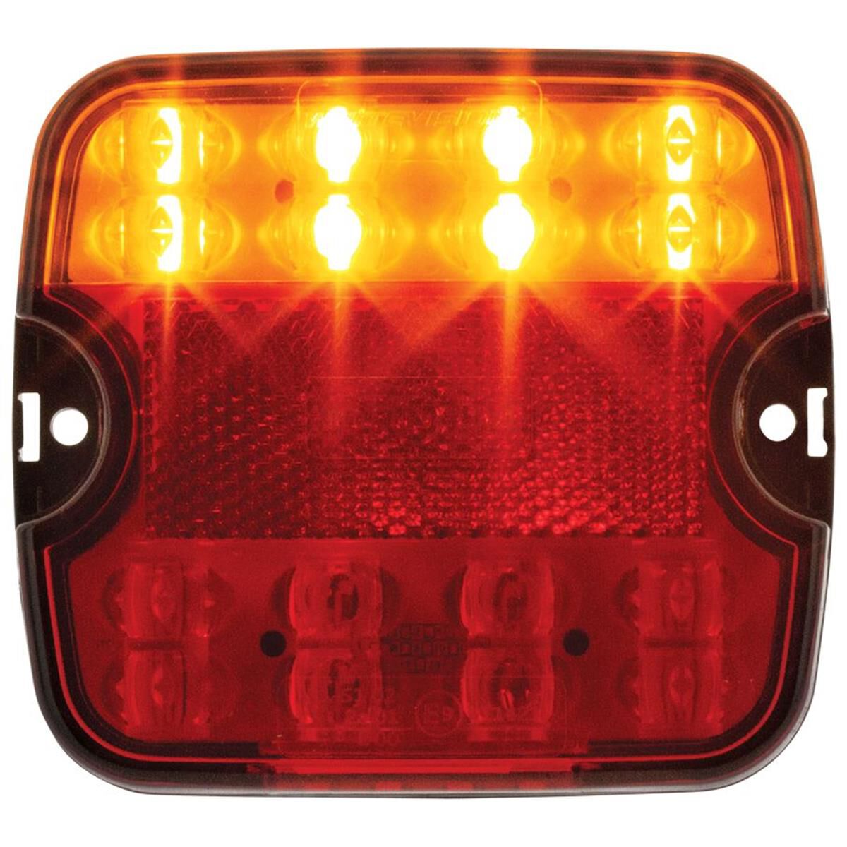 LED STOP/TAIL/IND/LIC PLT LAMP 9-33V W/ REFLEX REFLECTOR 0.5m LEAD 104x94x20mm, , scaau_hi-res