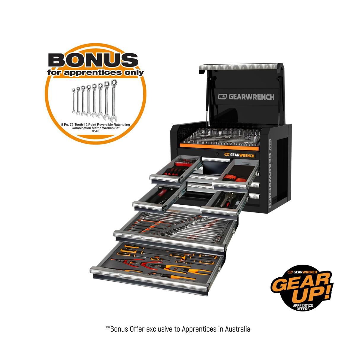 208PC COMB TOOL KIT + 28" TOOL CHEST, , scaau_hi-res