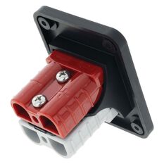 DOUBLE FLUSH MOUNT HOUSING 50A ANDO STYLE PLUGS RED & GRY, , scaau_hi-res