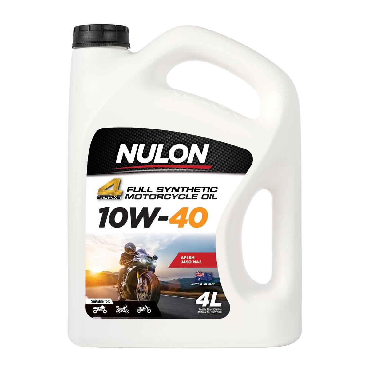 4L NULON MOTORCYCLE FULL SYN 10W-40, , scaau_hi-res